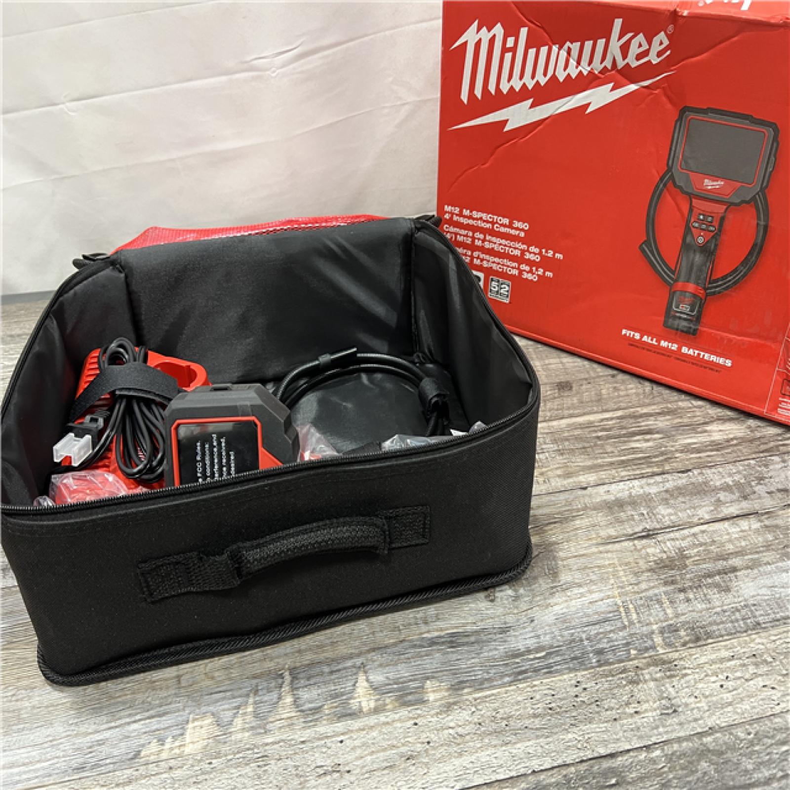 AS-IS MILWAUKEE M12 12V Lithium-Ion Cordless M-SPECTOR 360-Degree 4 Ft. Inspection Camera Kit