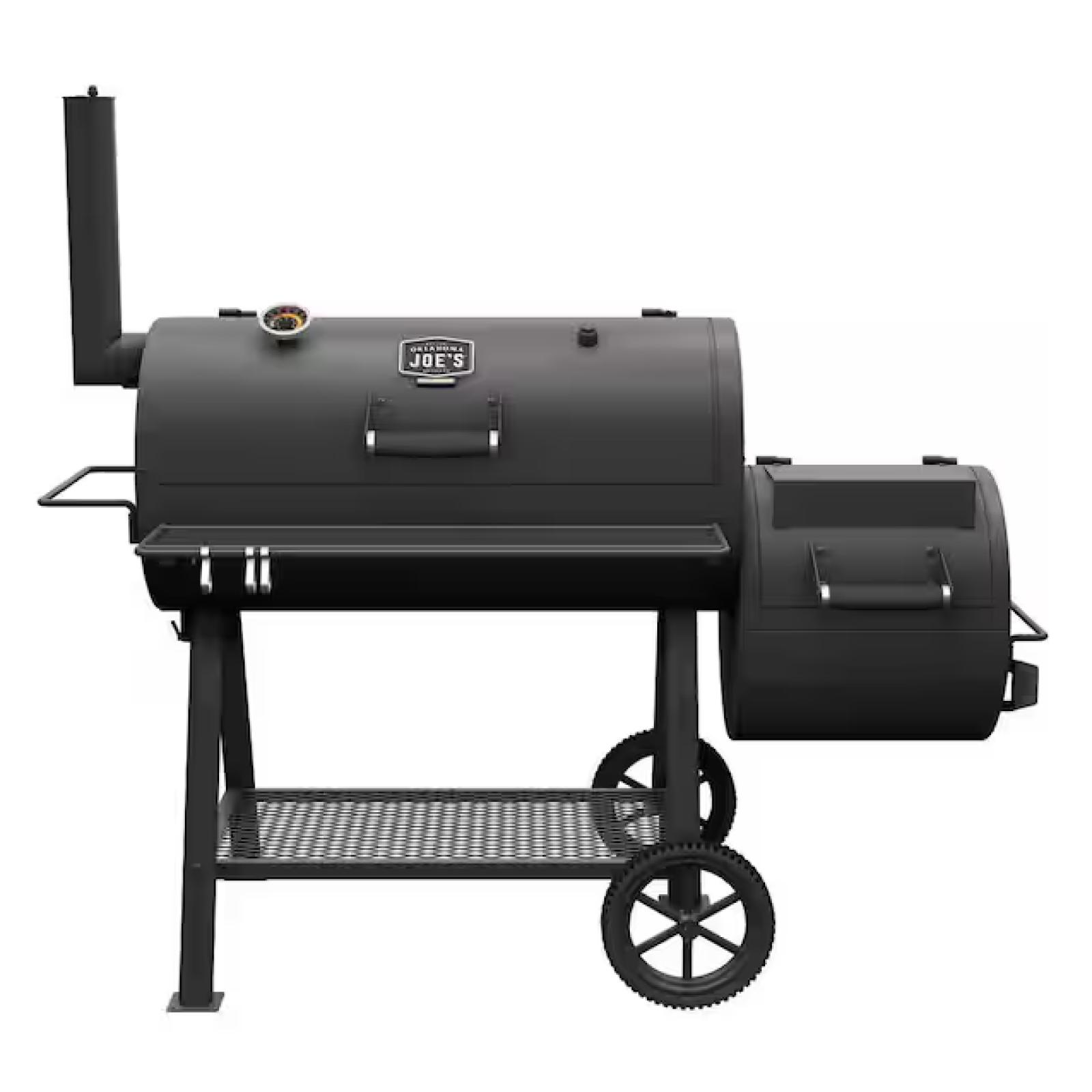 DALLAS LOCATION - OKLAHOMA JOE'S Highland Offset Charcoal Smoker and Grill in Black with 900 sq. in. Cooking Space