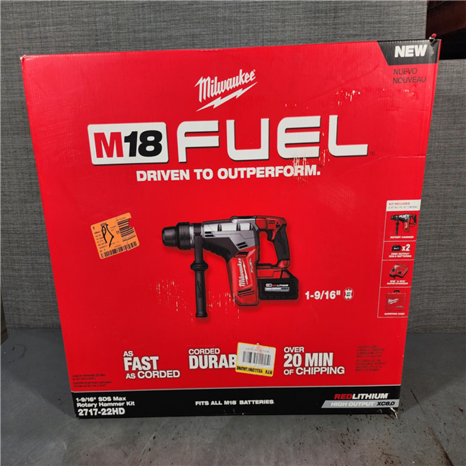 HOUSTON LOCATION - AS-IS Milwaukee 2717-22HD 18V Cordless 1 9/16  SDS Max Rotary Hammer Kit