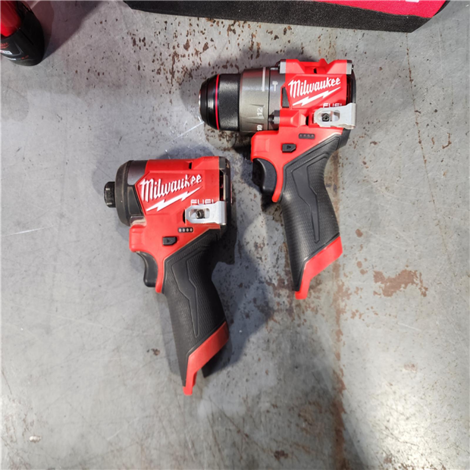 HOUSTON LOCATION - AS-IS Milwaukee 3497-22 12V Brushless Hammer Drill and Impact Driver Combo Kit