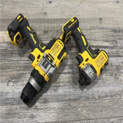 AS-IS DEWALT 20V MAX Cordless Brushless Hammer Drill/Driver 2 Tool Combo Kit with FLEXVOLT ADVANTAGE