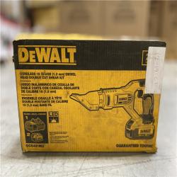 NEW! DEWALT 20V MAX Cordless 18-Gauge Swivel Head Shears with (2) 20V 4.0Ah Batteries and Charger