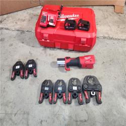 HOUSTON LOCATION - AS-IS M18 18-Volt Lithium-Ion Brushless Cordless FORCE LOGIC Press Tool Kit with 1/2 in. - 2 in. Jaws Kit (6-Jaws Included)