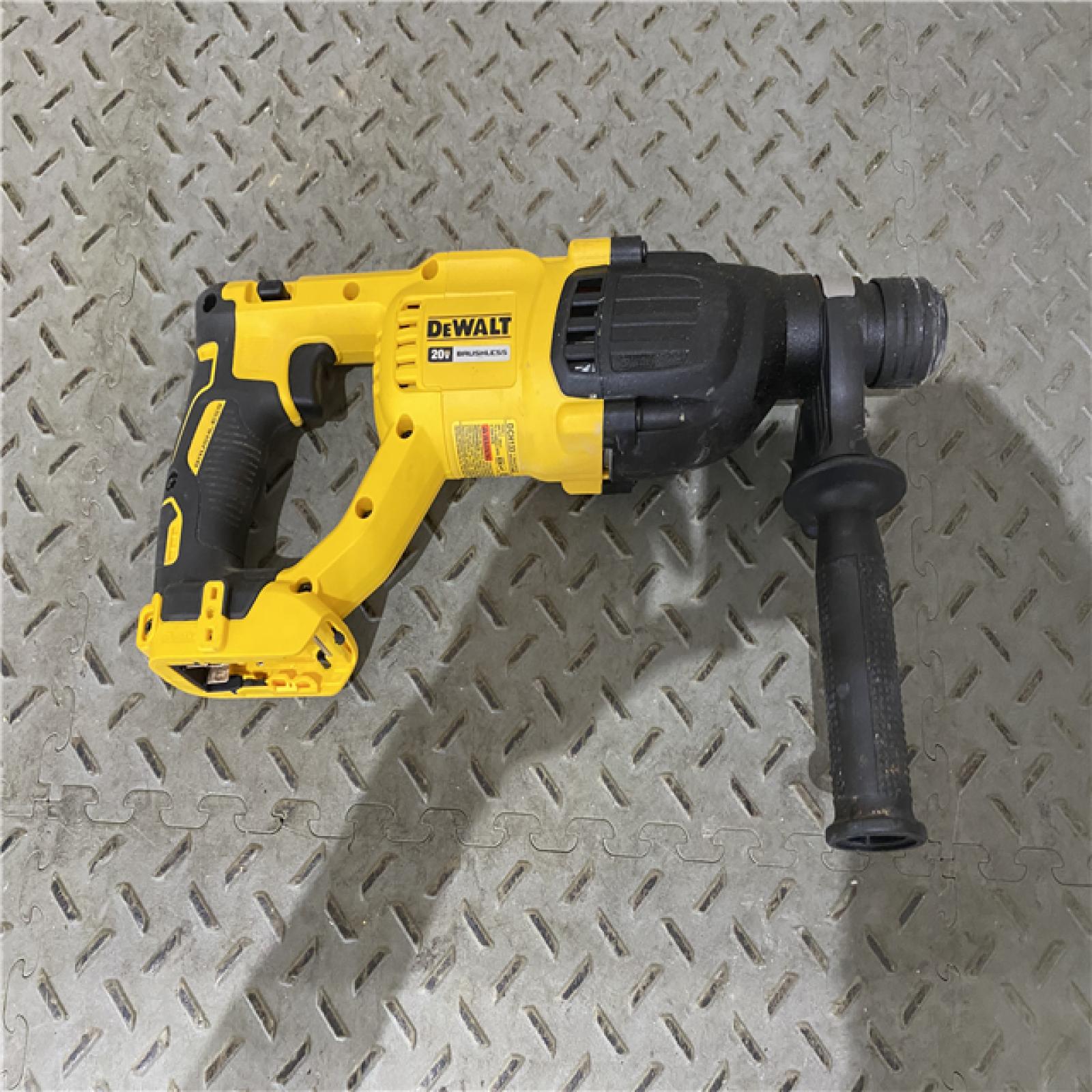 Houston location AS-IS DEWALT 20V MAX Cordless Brushless 1 in. SDS Plus D-Handle Concrete and Masonry Rotary Hammer (Tool Only)