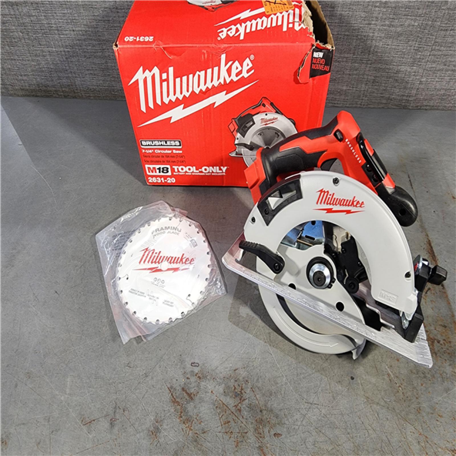 HOUSTON LOCATION - AS-IS Milwaukee M18 7-1/4  18V Brushless Circular Saw 2631-20 (Bare Tool)