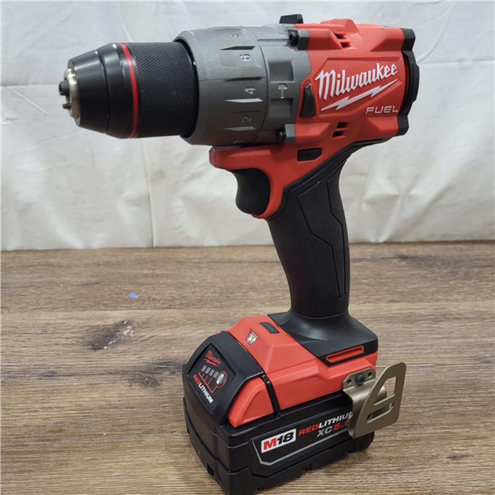 AS-IS Milwaukee M18 FUEL 18V Lithium-Ion Brushless Cordless Hammer Drill and Impact Driver Combo Kit (2-Tool) with 2 Batteries