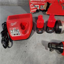 HOUSTON LOCATION - AS-IS MILWAUKEE M12 12V Lithium-Ion Cordless Combo Kit (5-Tool) with Two 1.5Ah Batteries, Charger