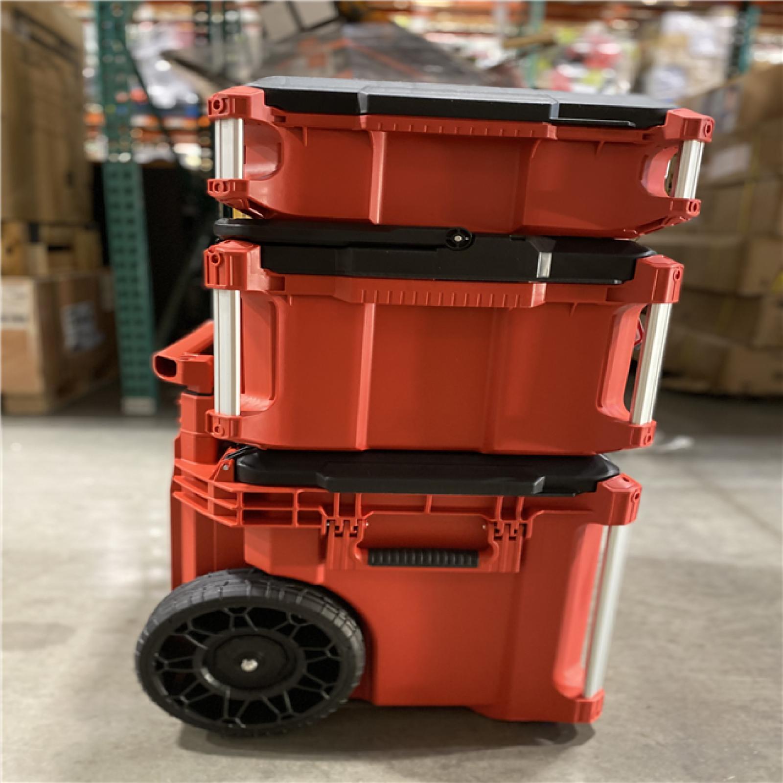 DALLAS LOCATION - Milwaukee PACKOUT 22 in. Rolling Tool Box, 22 in. Large Tool Box and 22 in. Medium Tool Box ProSystem LP Handle