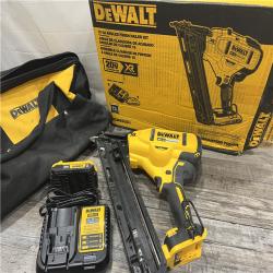 AS-IS DEWALT 20V MAX XR 15 Ga. Cordless 34 Deg Nailer 20 V