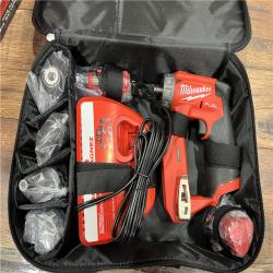 AS-IS Milwaukee M12 FUEL 12V Lithium-Ion Brushless Cordless 4-in-1 Installation 3/8 in. Drill Driver Kit with 4-Tool Heads