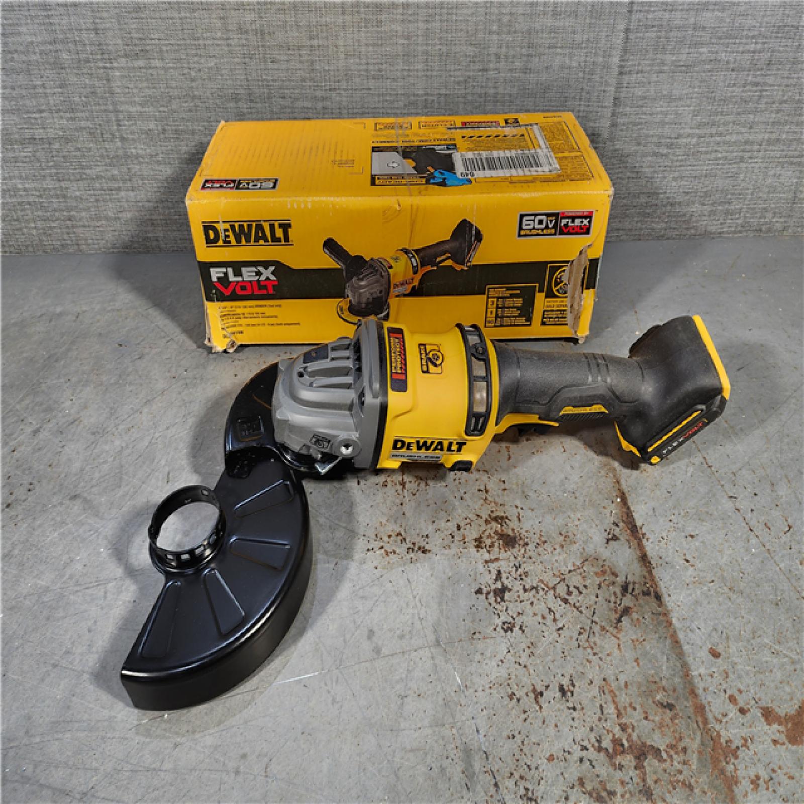 HOUSTON LOCATION - AS-IS DEWALT FLEXVOLT 60V MAX Cordless Brushless 4.5 in. to 6 in. Small Angle Grinder with Kickback Brake (Tool Only)