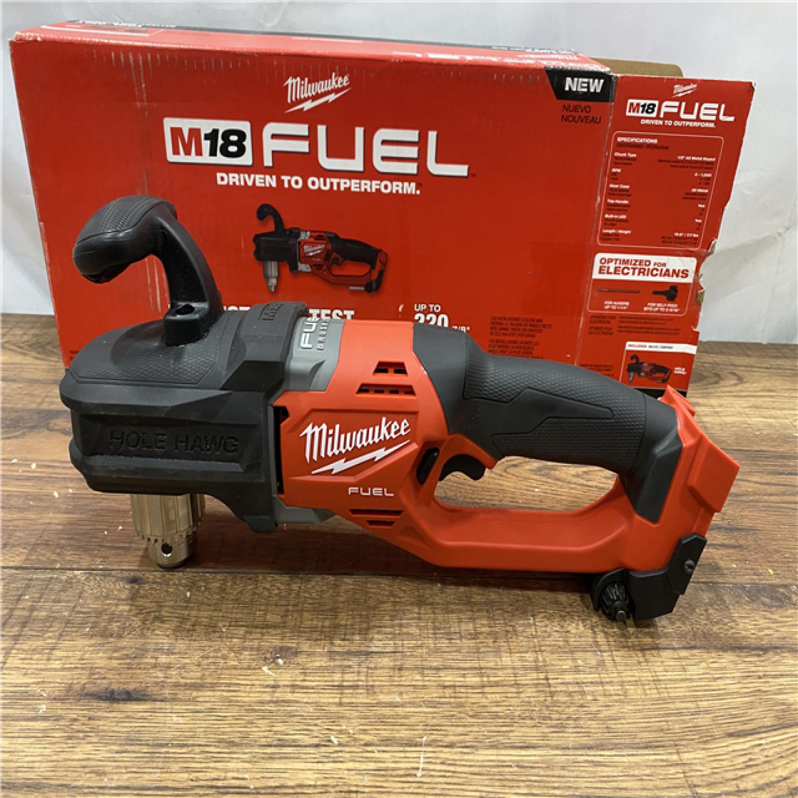 AS IS Milwaukee M18 18V Fuel Hole Hawg 1/2  Right Angle Drill 2807-20