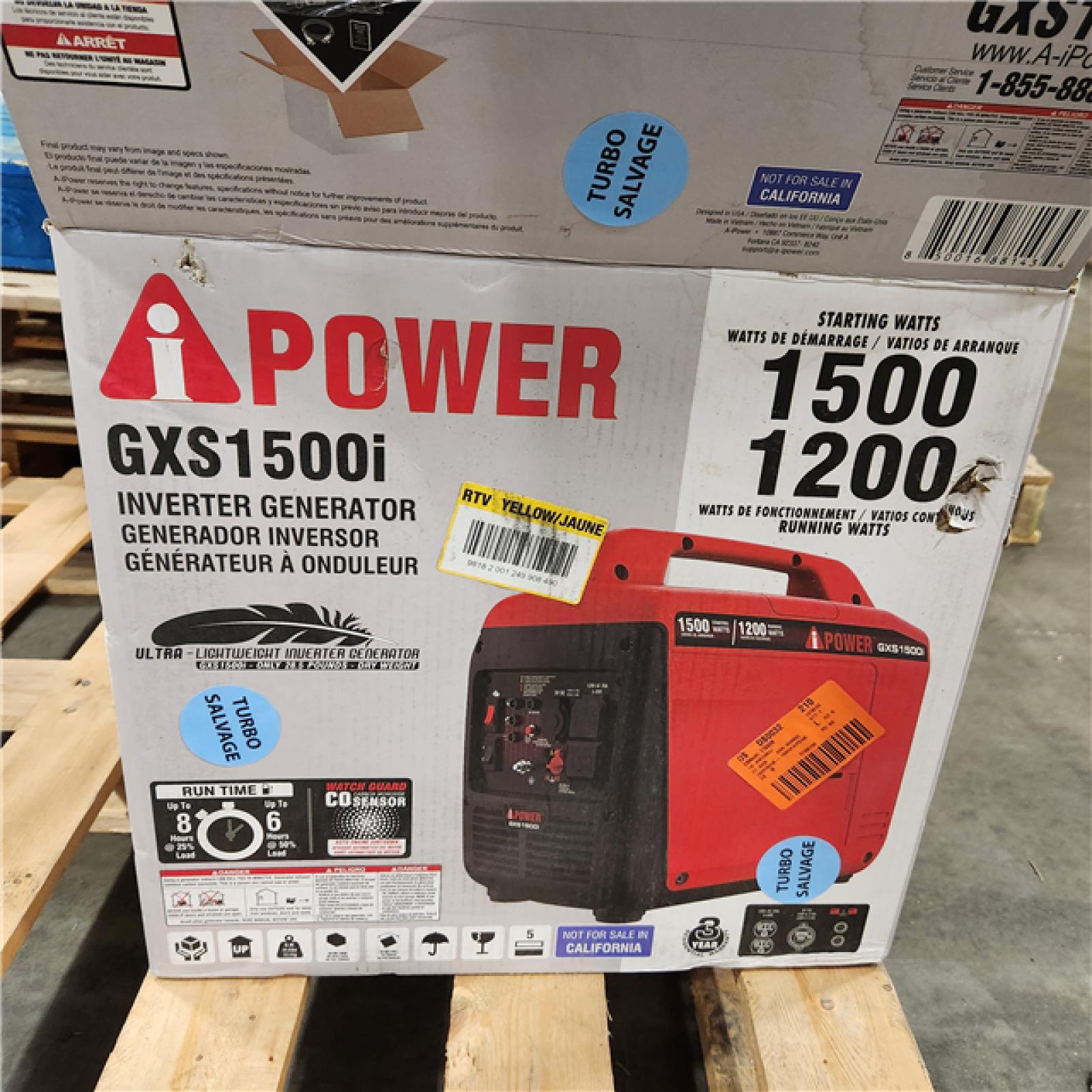 Dallas Location - As-Is iPower GXS1500i Inverter Generator(Lot Of 2)