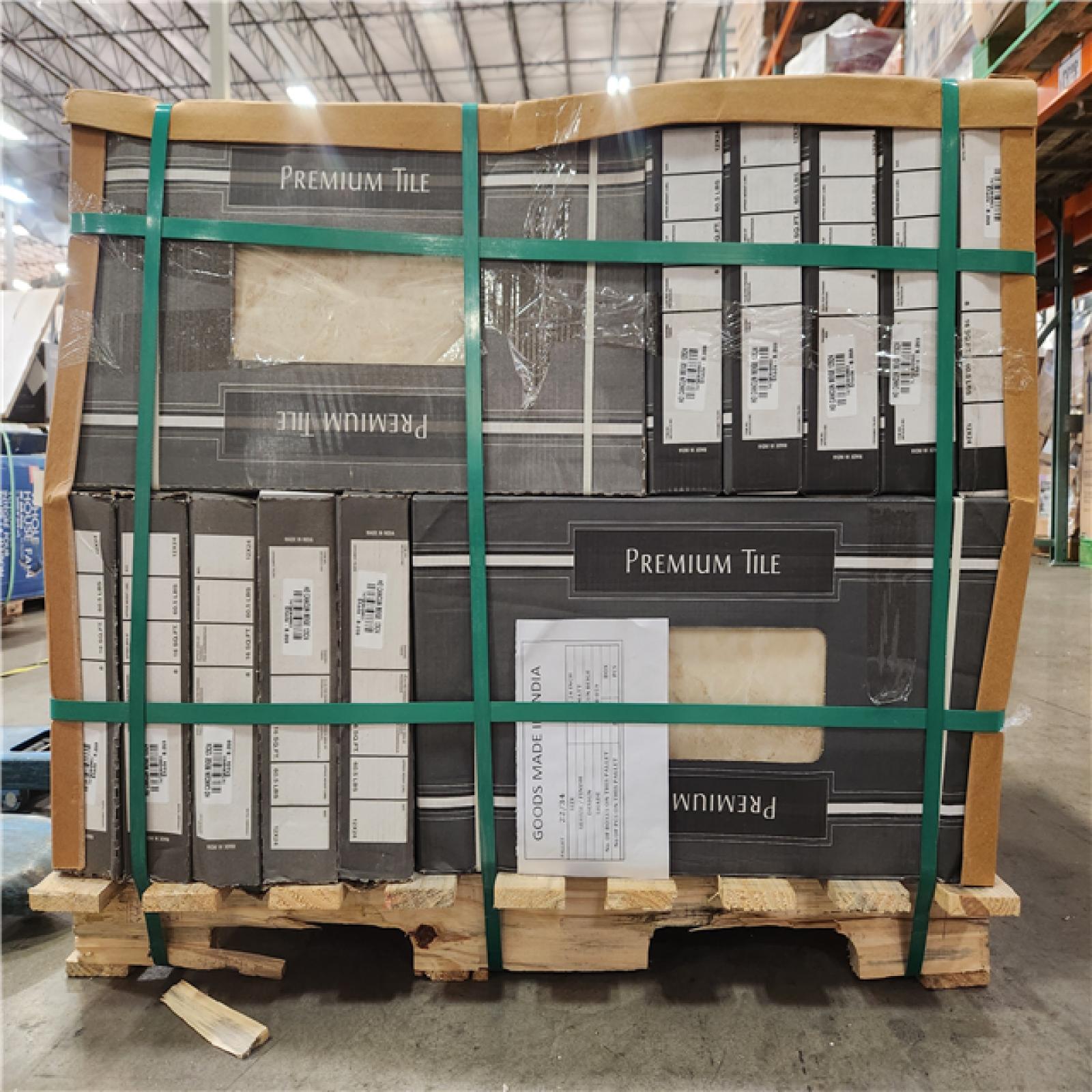 Phoenix Location Pallet of MSI Cancun Beige 12 in. x 24 in. Matte Ceramic Stone Look Floor and Wall Tile (16 sq. ft./Case)(28 Boxes - 448 sqft)