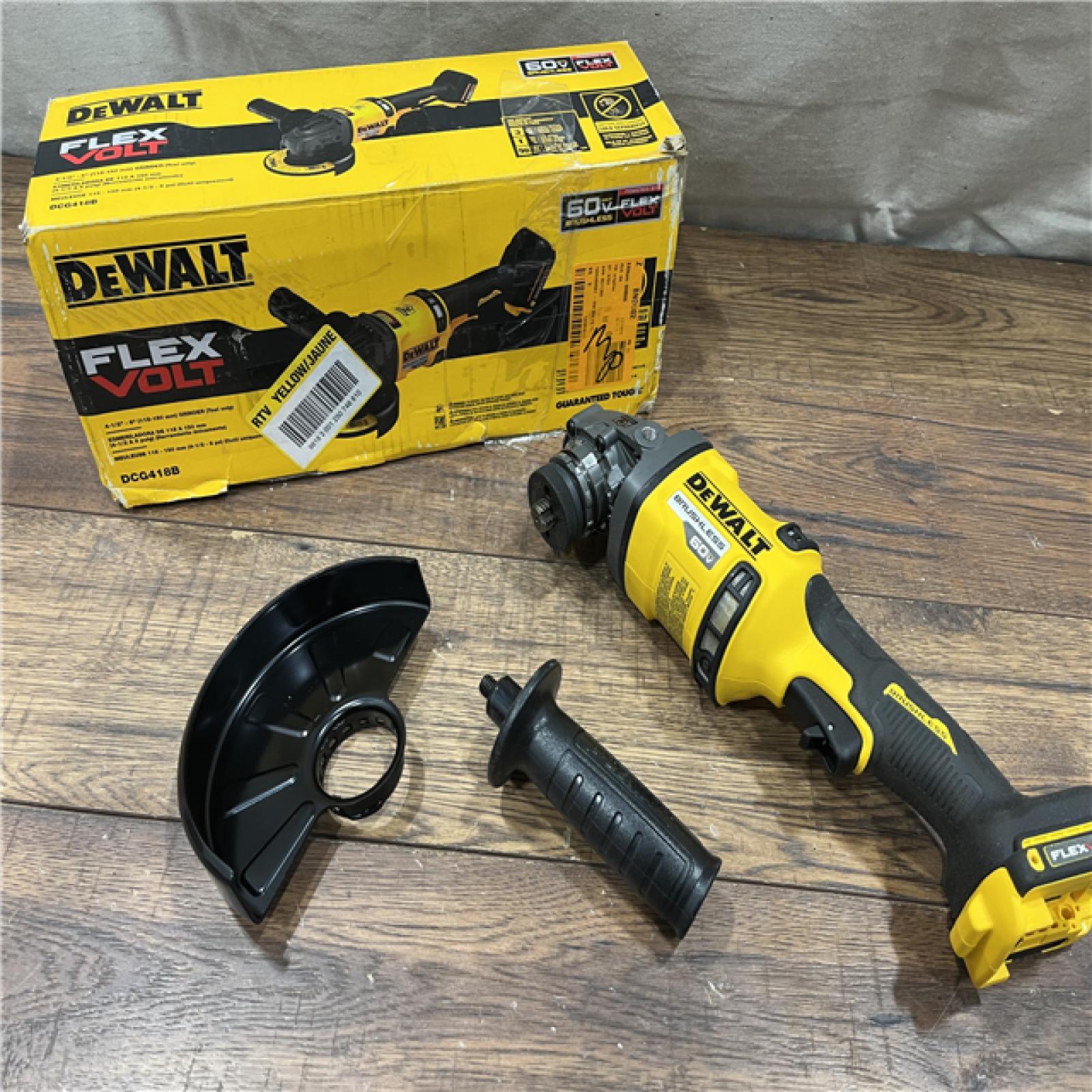 AS-IS DEWALT FLEXVOLT 60V MAX Cordless Brushless 4.5 in. to 6 in. Small Angle Grinder with Kickback Brake (Tool Only)