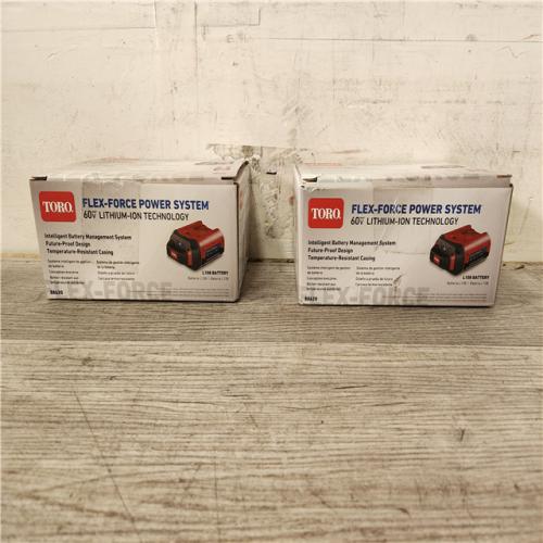 Phoenix Location NEW Toro 60V MAX* Flex-Force 2.5Ah Lithium-Ion Battery (2 Pack)