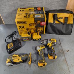 HOUSTON LOCATION - AS-IS DEWALT 20-Volt Lithium-Ion Cordless 3-Tool Combo Kit with FLEXVOLT 9 Ah and 20V 6 Ah Batteries and Charger