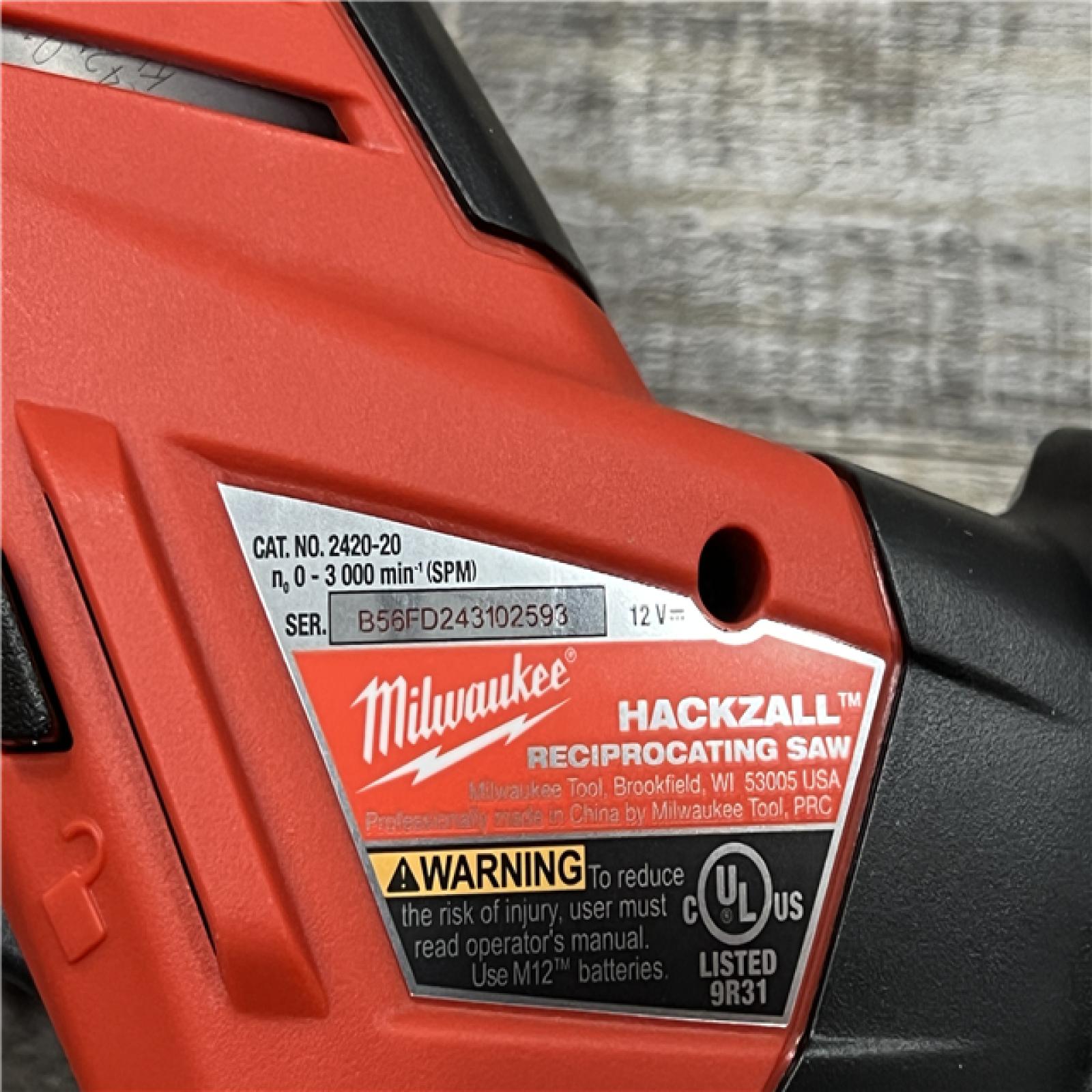 AS-IS MILWAUKEE M12 12V Lithium-Ion Cordless Combo Kit (5-Tool) with Two 1.5Ah Batteries, Charger & Tool Bag