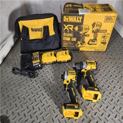 HOUSTON LOCATION - AS-IS (APPEARS LIKE NEW) 20V MAX XR Cordless Drill/Driver, ATOMIC Impact Driver 2 Tool Combo Kit, (2) 2.0Ah Batteries, Charger, and Bag