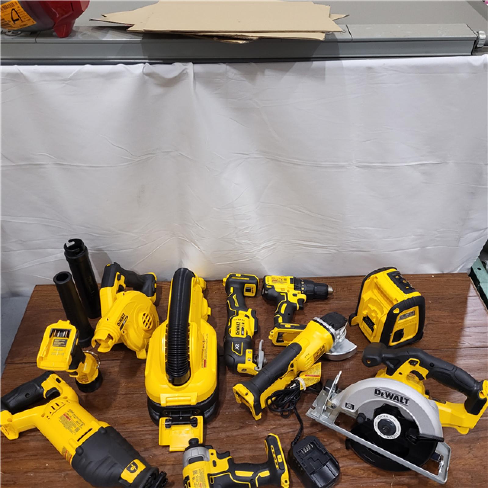 AS-IS DEWALT 20-Volt Max Lithium-Ion 10-Tool Cordless Combo Kit with Two 2.0 Ah Batteries, Charger and 2 Bags