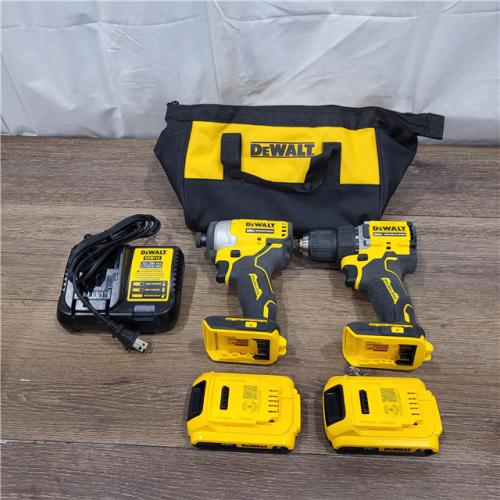 AS-IS ATOMIC 20-Volt MAX Lithium-Ion Cordless Combo Kit (2-Tool) with (2) 2.0Ah Batteries, Charger and Bag