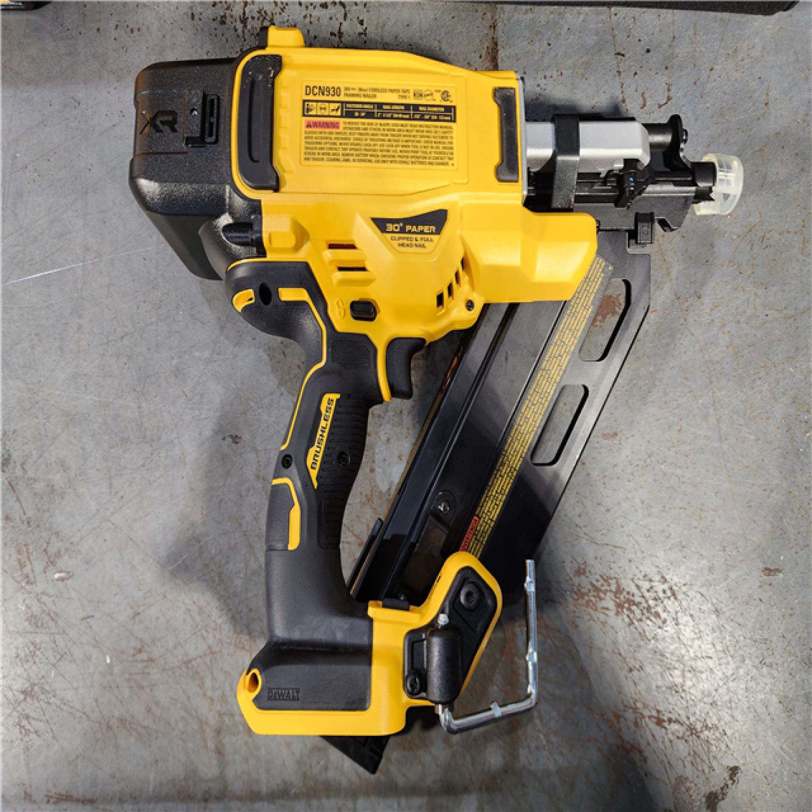 HOUSTON LOCATION - AS-IS (APPEARS LIKE NEW) DEWALT 20-Volt 30Â° Cordless Framing Nailer Kit with 5.0 Ah Lithium-Ion Battery and Charger