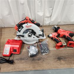 AS-IS Milwaukee M18 18-Volt Lithium-Ion Brushless Cordless Combo Kit (4-Tool) with 2-Batteries, 1-Charger and Tool Bag