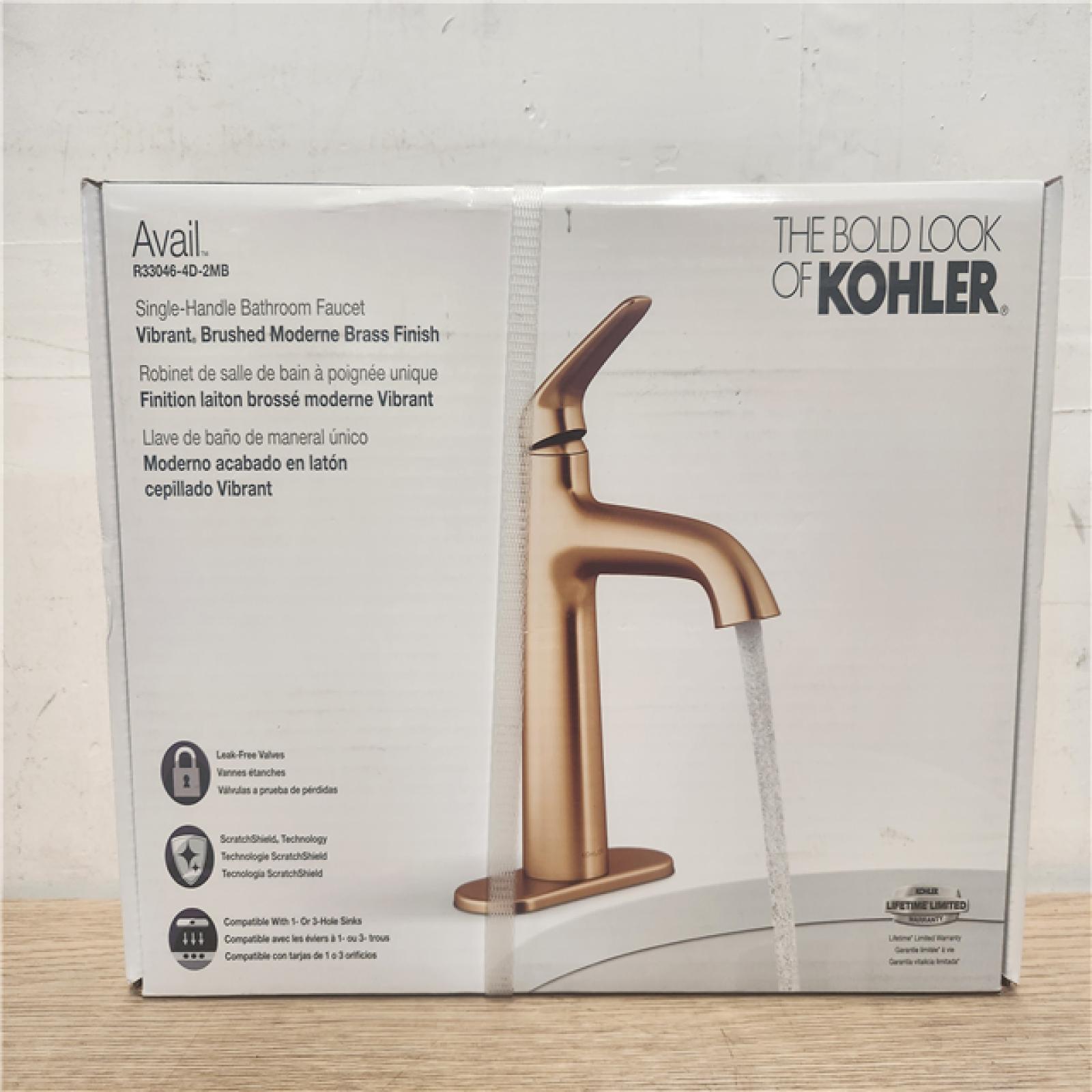 Phoenix Location NEW Kohler Avail Modern Brush Finish Bathroom Faucet