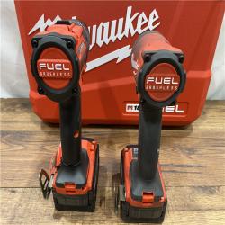 AS IS Milwaukee M18 FUEL 18V Lithium-Ion Brushless Cordless Hammer Drill and Impact Driver Combo Kit (2-Tool) with 2 Batteries