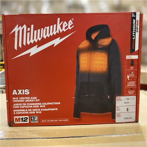 NEW! - Milwaukee M12 AXIS Men Heated Jacket Kit - Size Small - Polyester - Gray