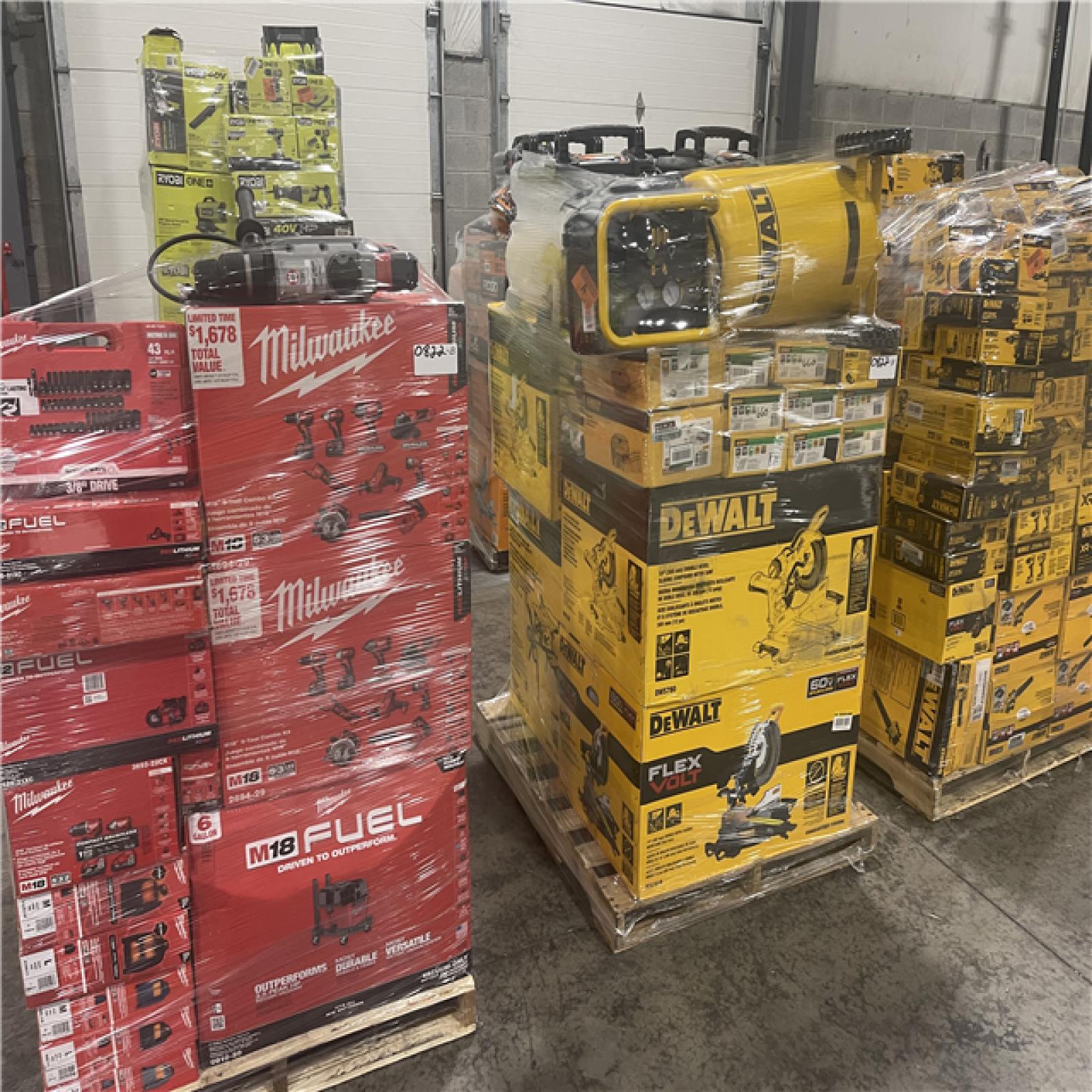 Pittston Location As-Is Power Tools Partial Truckload (8 Pallets) 0822-B