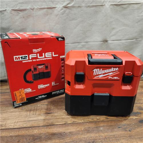 AS-IS Milwaukee M12 FUEL 12-Volt Lithium-Ion Brushless Cordless 1.6 Gal. Wet/Dry Vacuum (Tool-Only)