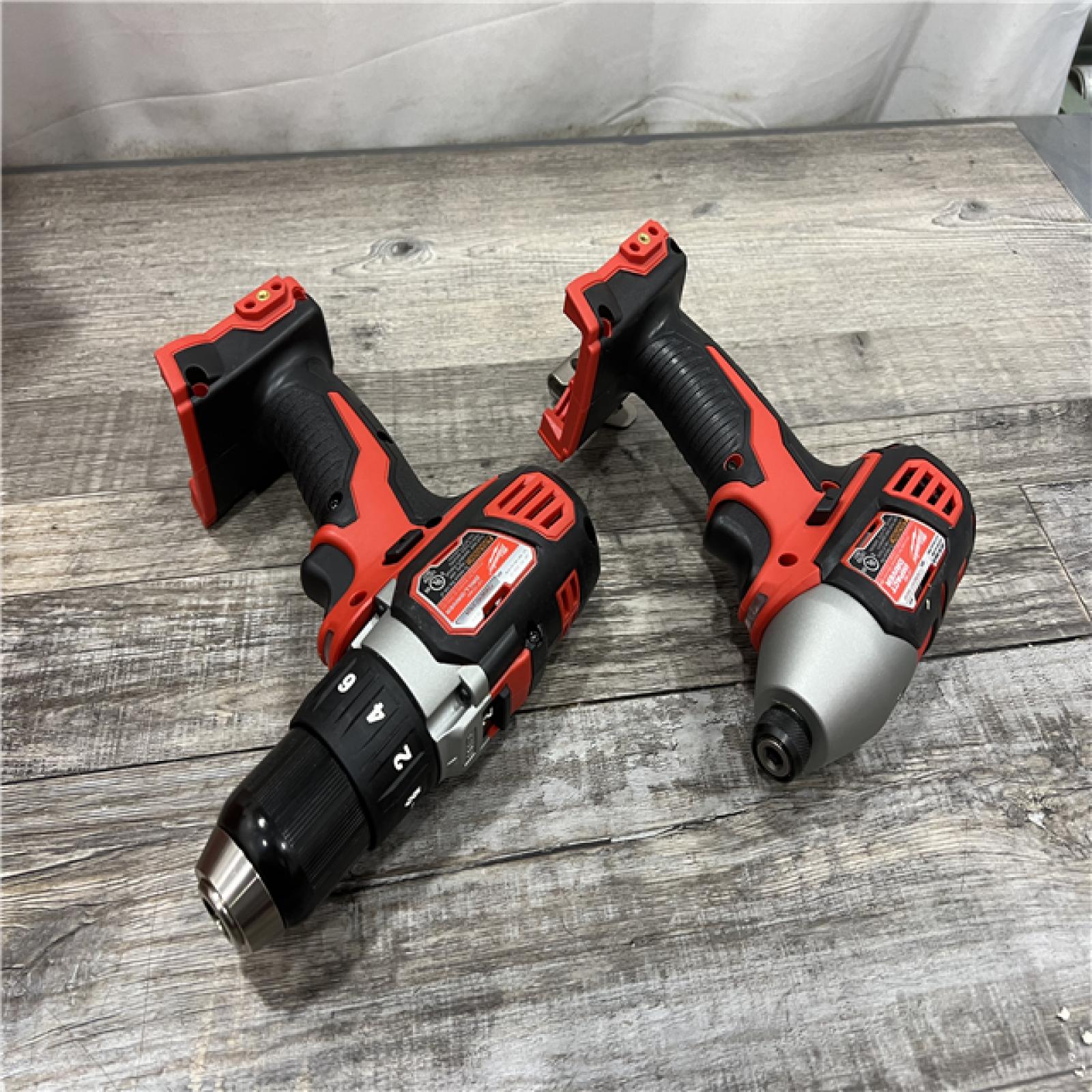 AS-IS Milwaukee M18 18V Cordless Brushed 2 Tool Drill/Driver and Impact Driver Kit