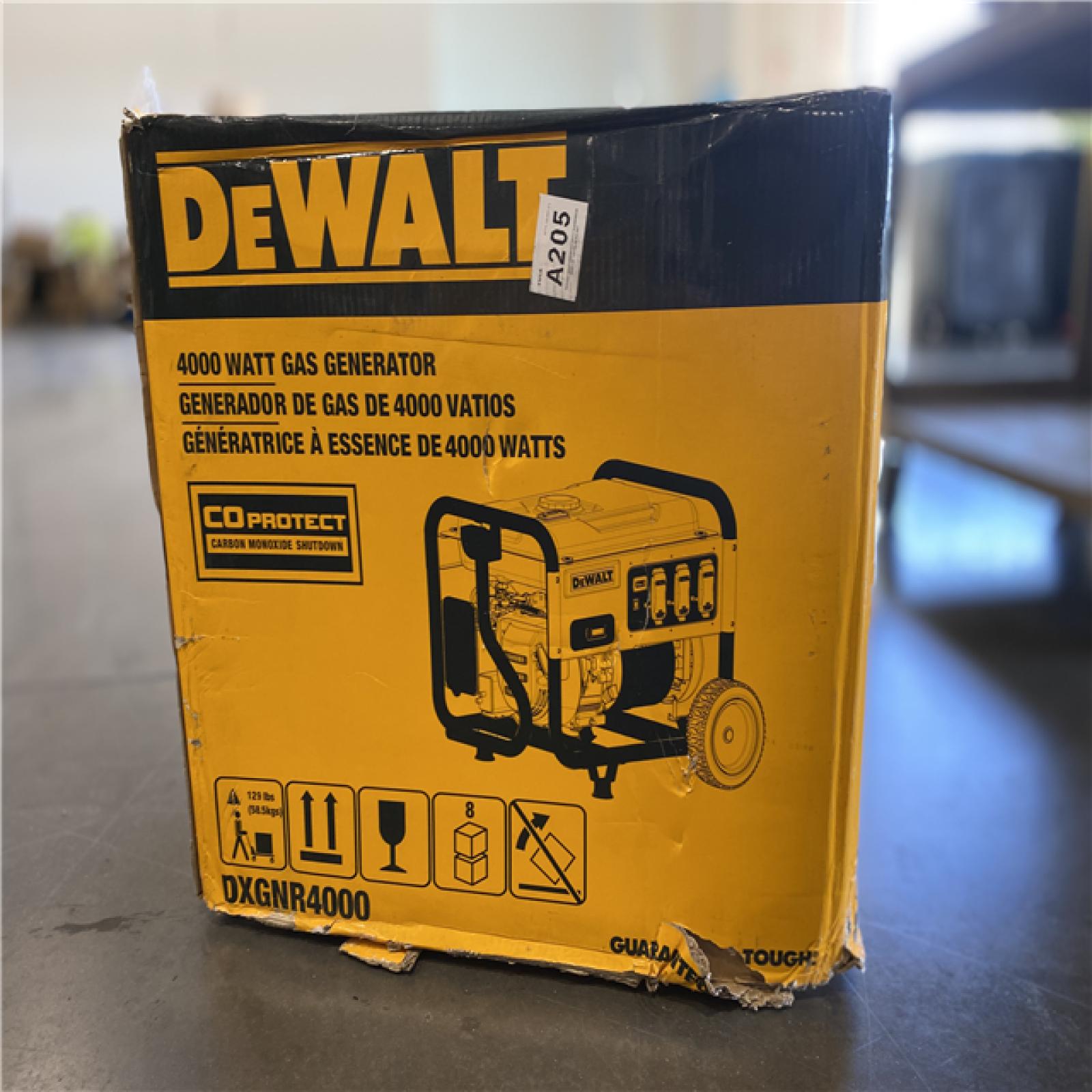 DALLAS LOCATION - DEWALT 4000-Watt Manual Start Gas-Powered Portable Generator with Premium Engine, Covered Outlets and CO Protect