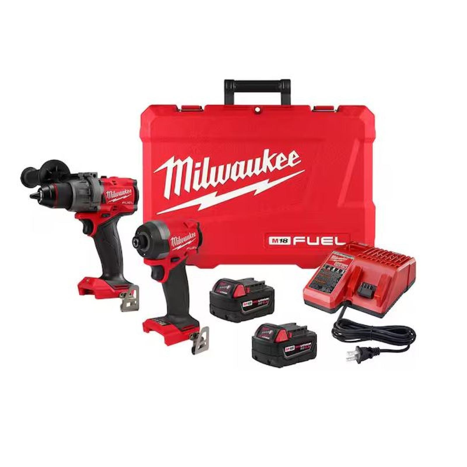 NEW! Milwaukee M18 FUEL Brushless Cordless Hammer Drill And Impact Driver (2-Tool) Combo Kit