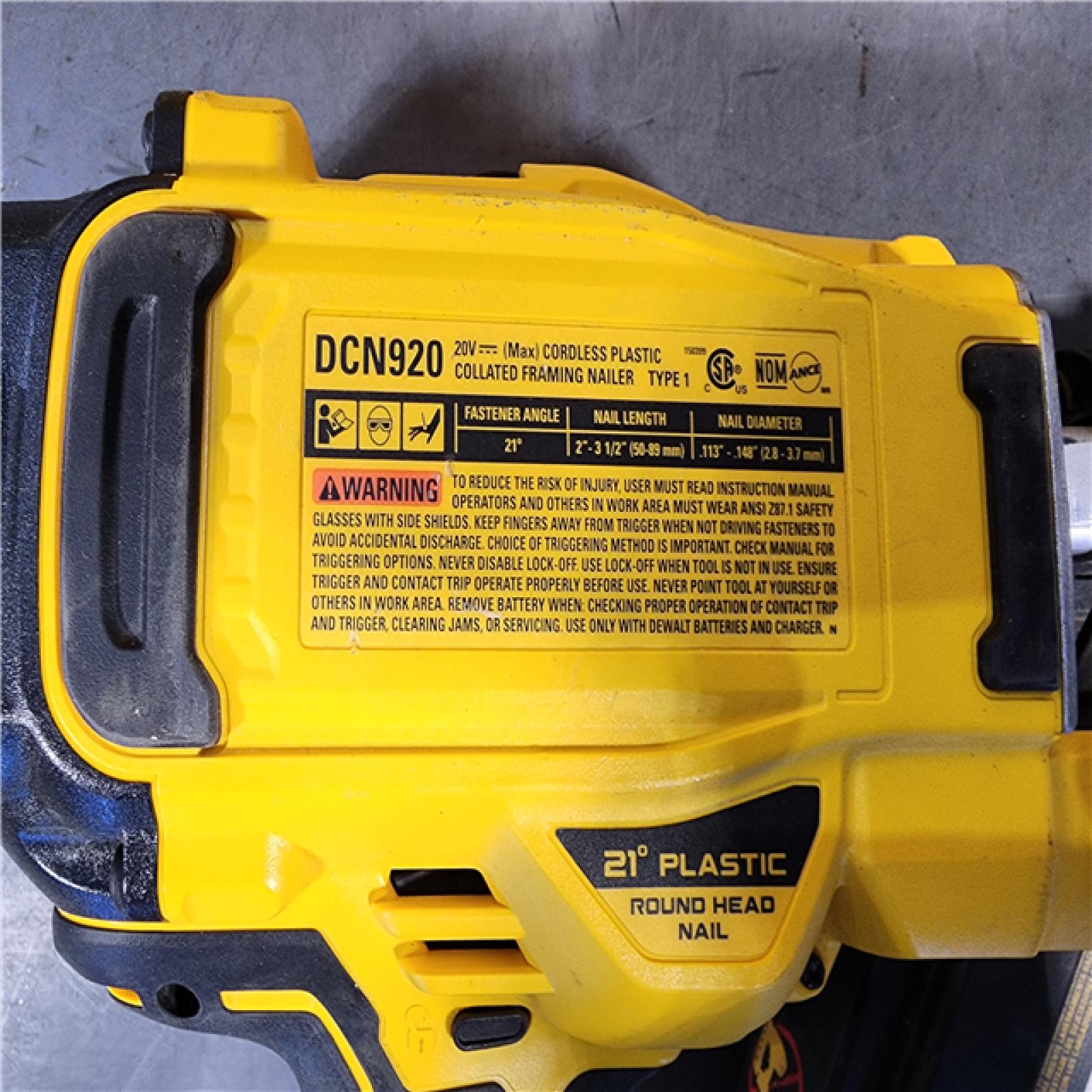 HOUSTON LOCATION - AS-IS DEWALT 20-Volt 21Â° Cordless Framing Nailer (Tool-Only)