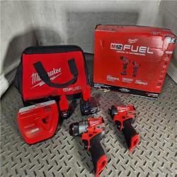 HOUSTON LOCATION - AS-IS (APPEARS LIKE NEW) Milwaukee 3497-22 12V Brushless Hammer Drill and Impact Driver Combo Kit