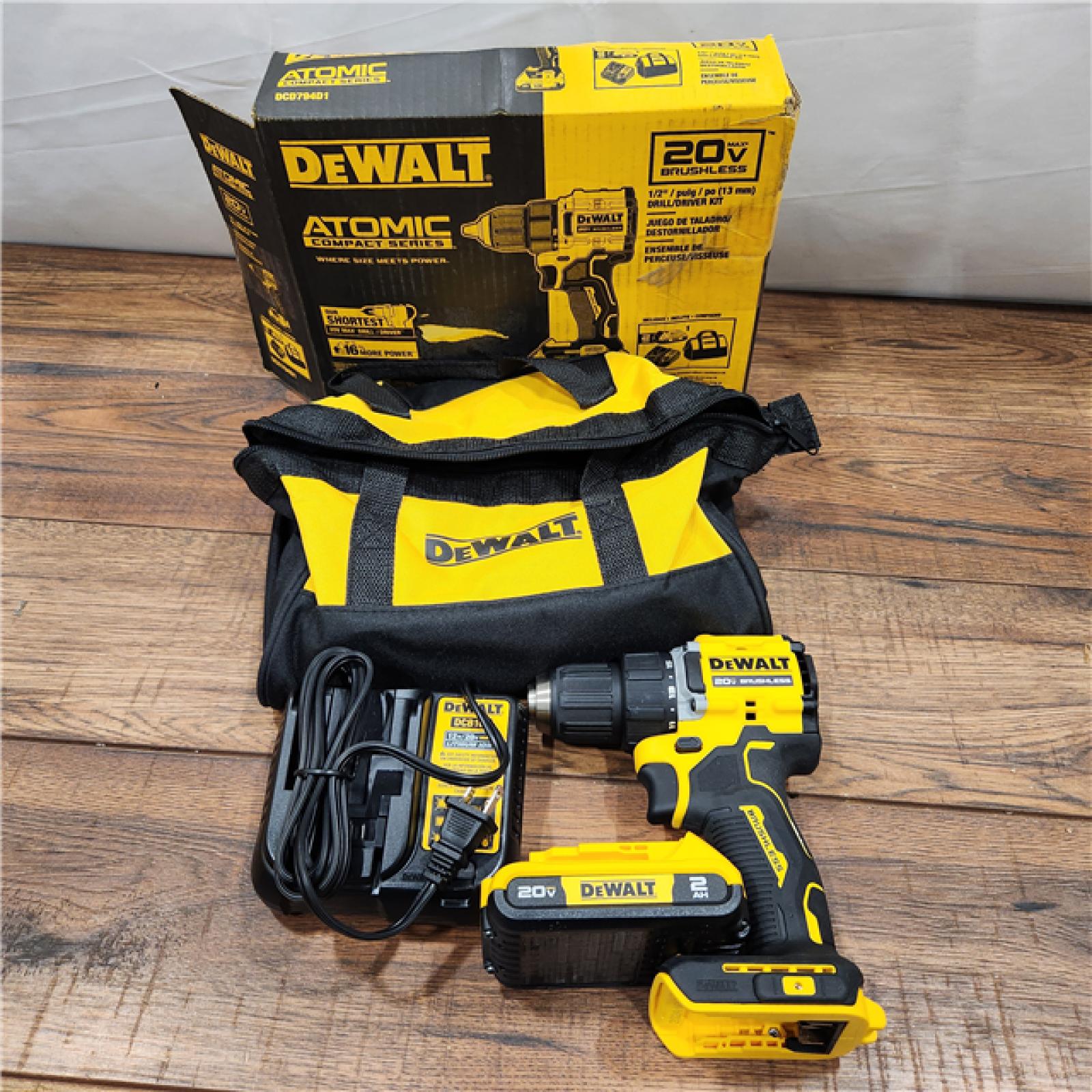 AS-IS DeWalt ATOMIC COMPACT SERIESâ„¢ 20V MAX* Brushless Cordless 1/2 in. Drill/Driver