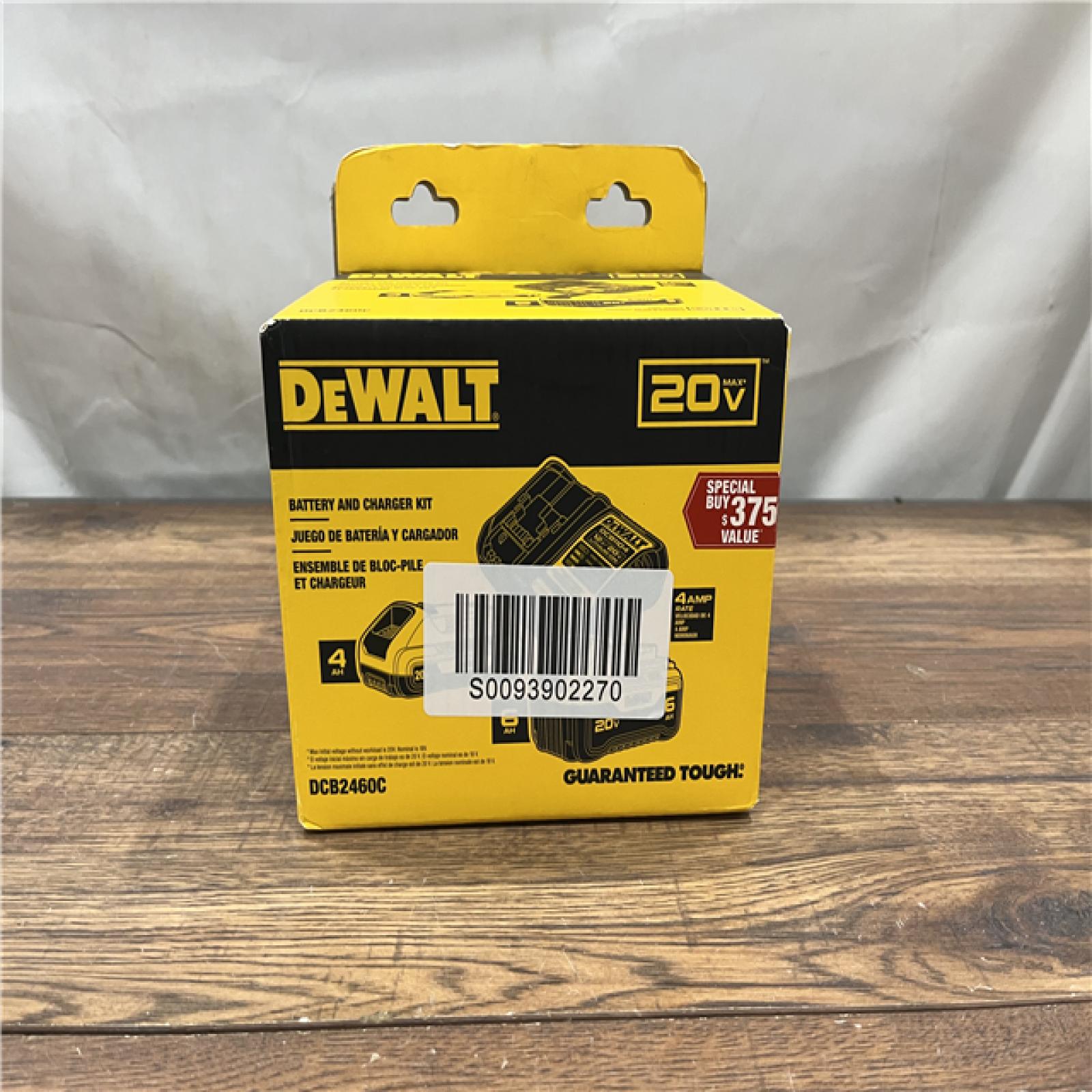 AS-IS DEWALT 20V MAX Lithium-Ion 6.0Ah and 4.0Ah Battery and Charger Starter Kit