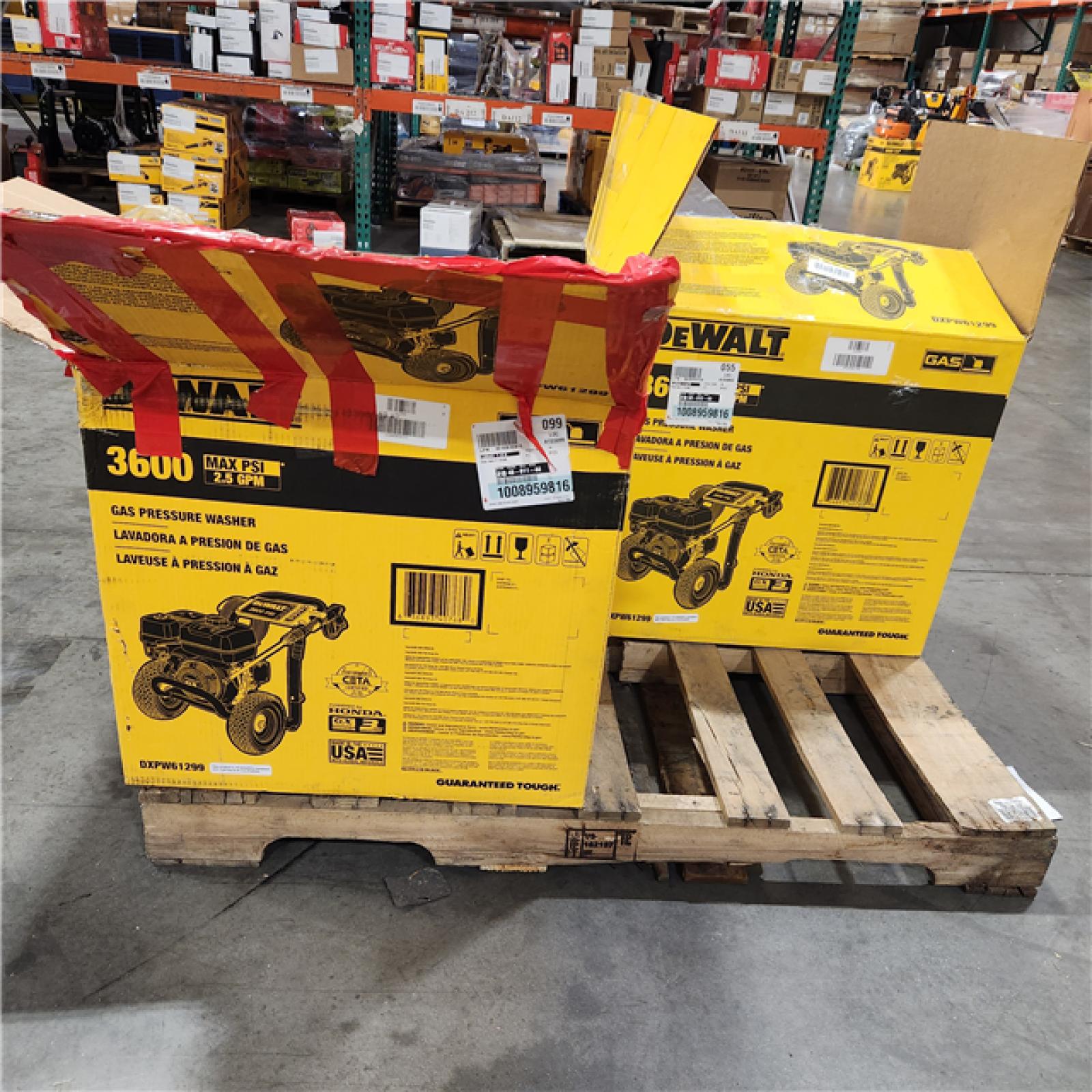 Dallas Location - As-Is DeWalt DXPW61299 3600 PSI 2.5 GPM Gas Pressure Washer(Lot Of 2)