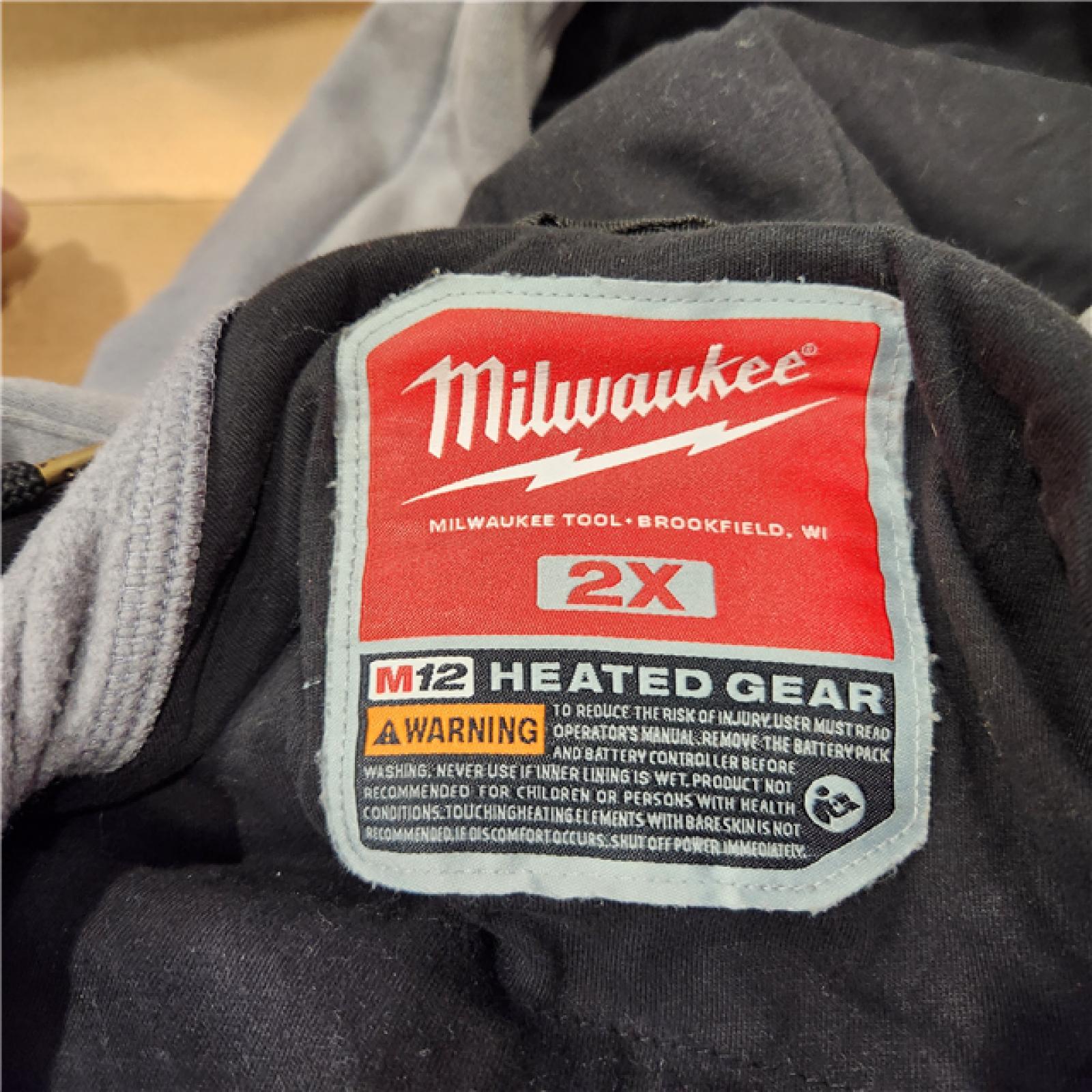 AS-IS Milwaukee M12 Lithium-Ion Cordless Gray Heated Jacket Hoodie Kit (2X-Large)