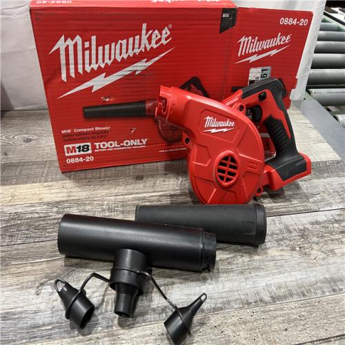 AS-IS Milwaukee M18 18-Volt Lithium-Ion Cordless Compact Blower (Tool-Only)