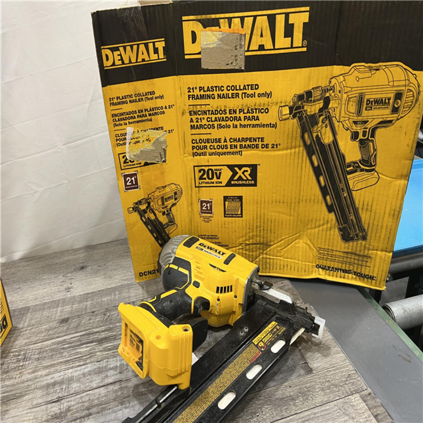 AS-IS DeWalt DCN21PLB 20V MAX 21-Degree Plastic Collated Framing Nailer (Bare Tool)