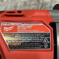 AS-IS Milwaukee M18 18V Fuel 1/2  Right Angle Drill Super Hawg Cordless Lithium-Ion 2809-20