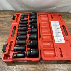 AS IS Milwaukee 1/2 in Drive IMPACT SOCKET SET, SAE, 19 Pcs