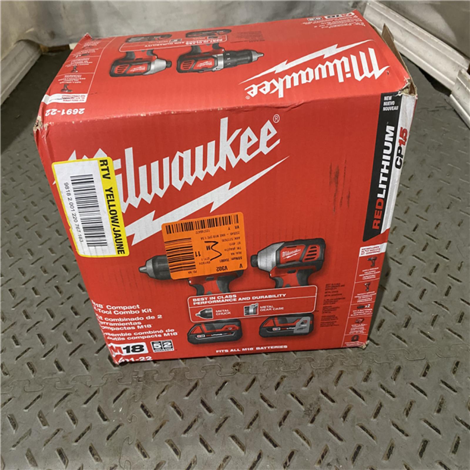 Houston location AS-IS Milwaukee Electric Tools 2691-22 MILWAUKEE M18 COMBO KITS