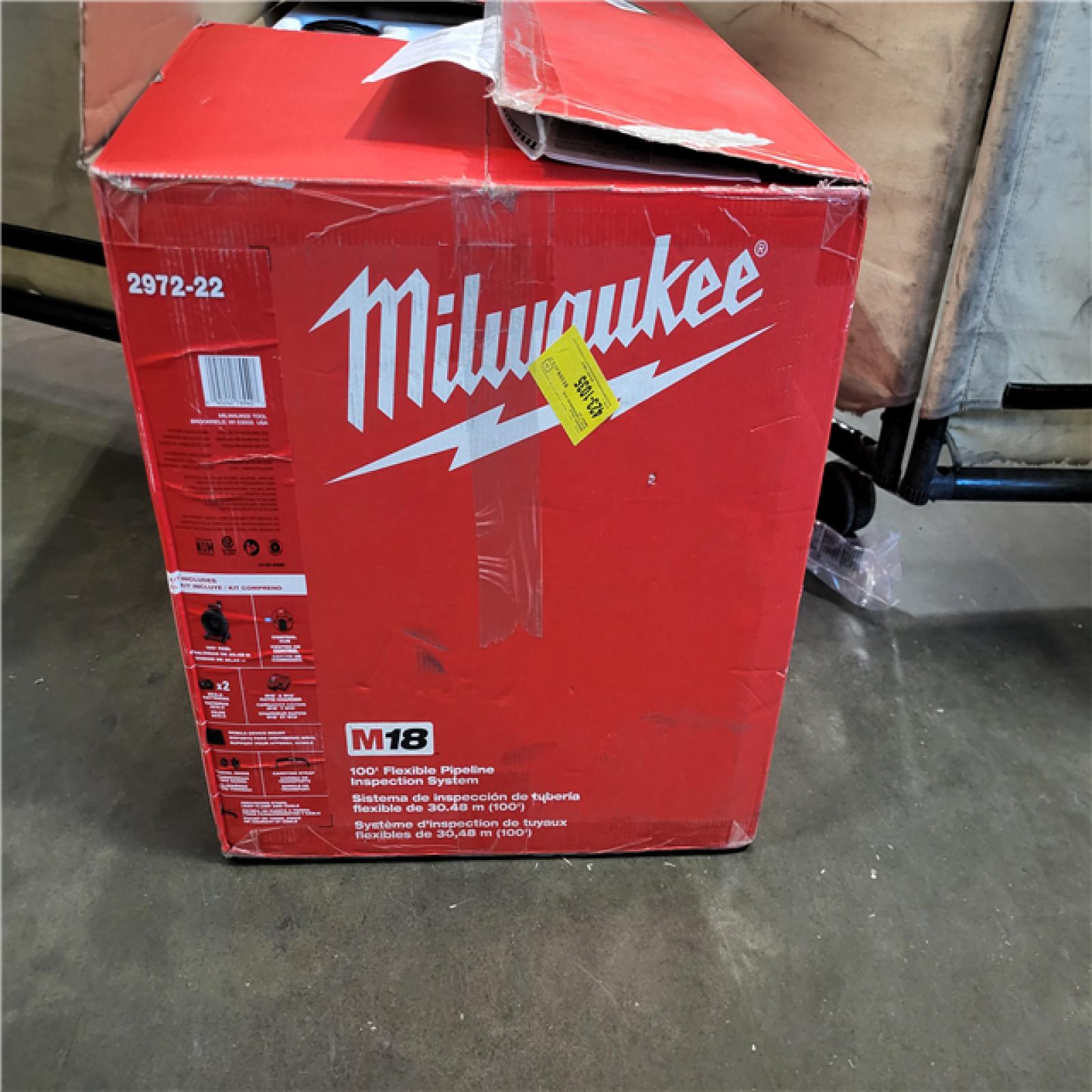 California AS-IS Milwaukee M18 100' Inspection Camera Kit Model #2972-22, includes (2) Batteries & Charger-Appears in Excellent Condition