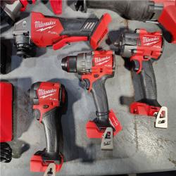 HOUSTON LOCATION - AS-IS MILWAUKEE 7 - TOOL COMBO KIT W/ (2) BATTERY & CHARGER