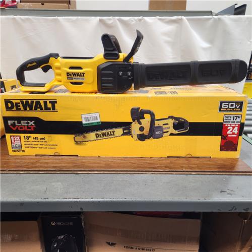 AS-IS DEWALT DCCS672B FLEXVOLT 60V MAX Brushless Cordless 18 Chainsaw (Tool Only)