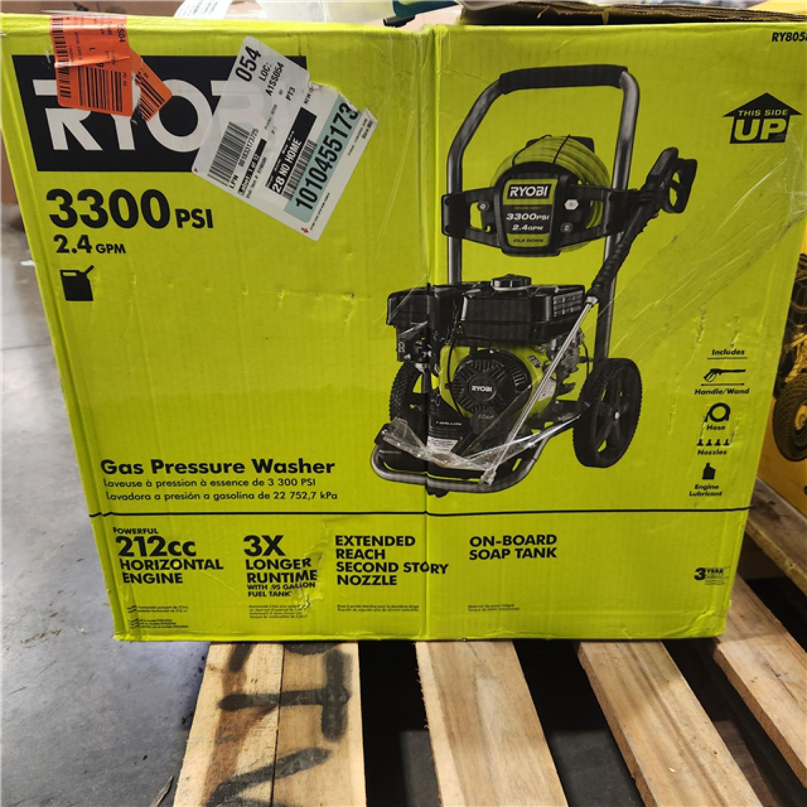 Dallas Location - As-Is RYOBI 3300 PSI 2.5 GPM Cold Water Pressure Washer